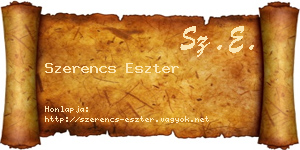 Szerencs Eszter névjegykártya