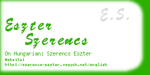 eszter szerencs business card